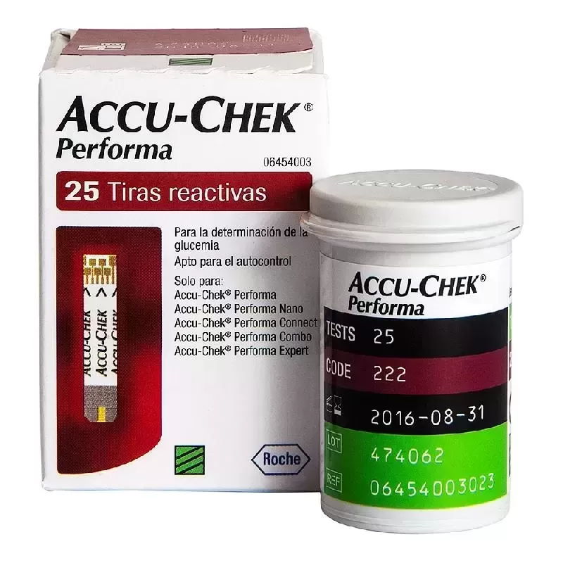 ACCU CHEK PERFO GLUC 25T